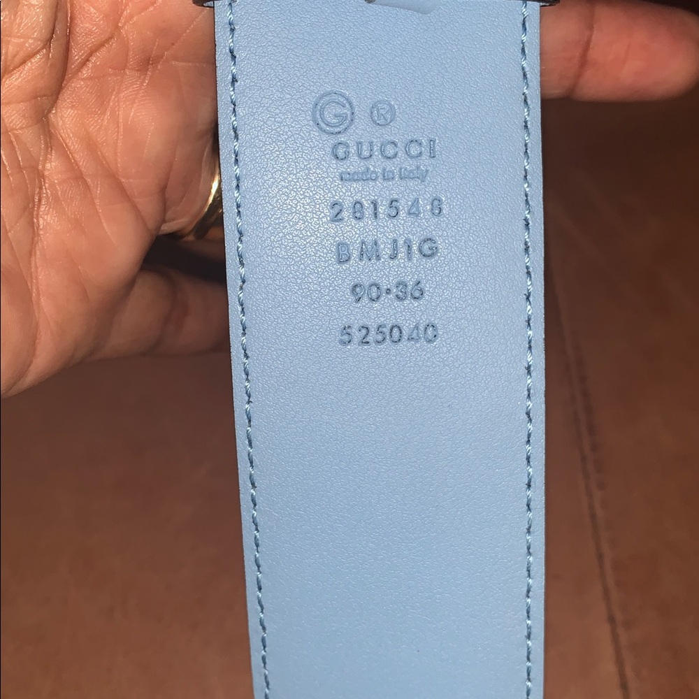 🩵🤎Gucci Tan and Blue Crossbody Bag and Matching Belt🩵🤎 - Picture 15 of 16